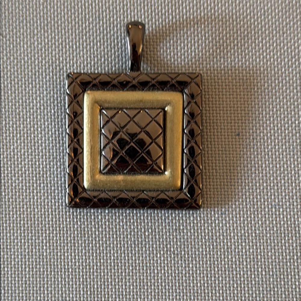 Lia Sophia Black and Gold slide/pendant